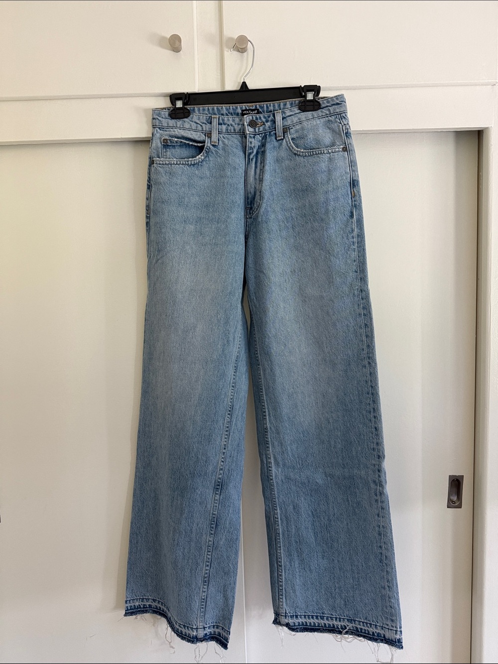 Zadig & Voltaire Wide Leg Denim with Frayed Hems (The Whitney Release Wide Leg)